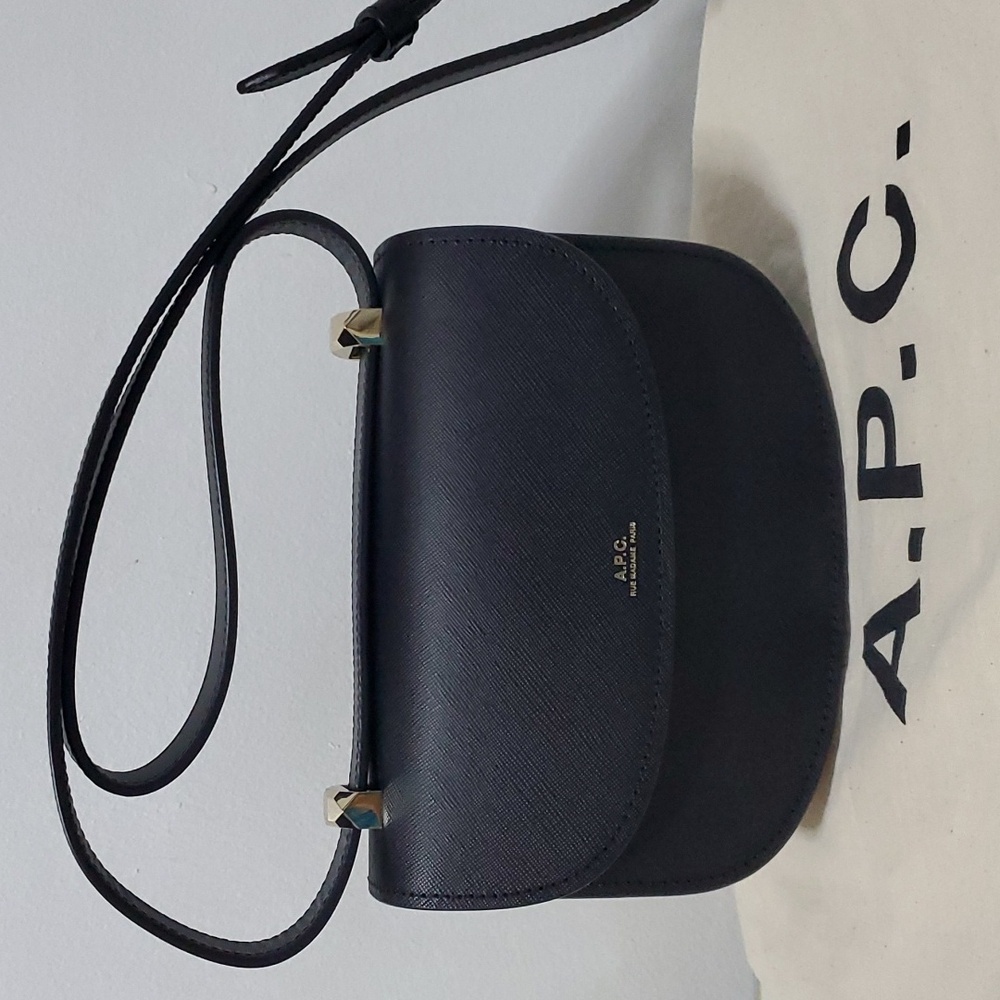APC Mini Geneve Bag Black Saffiano Leather